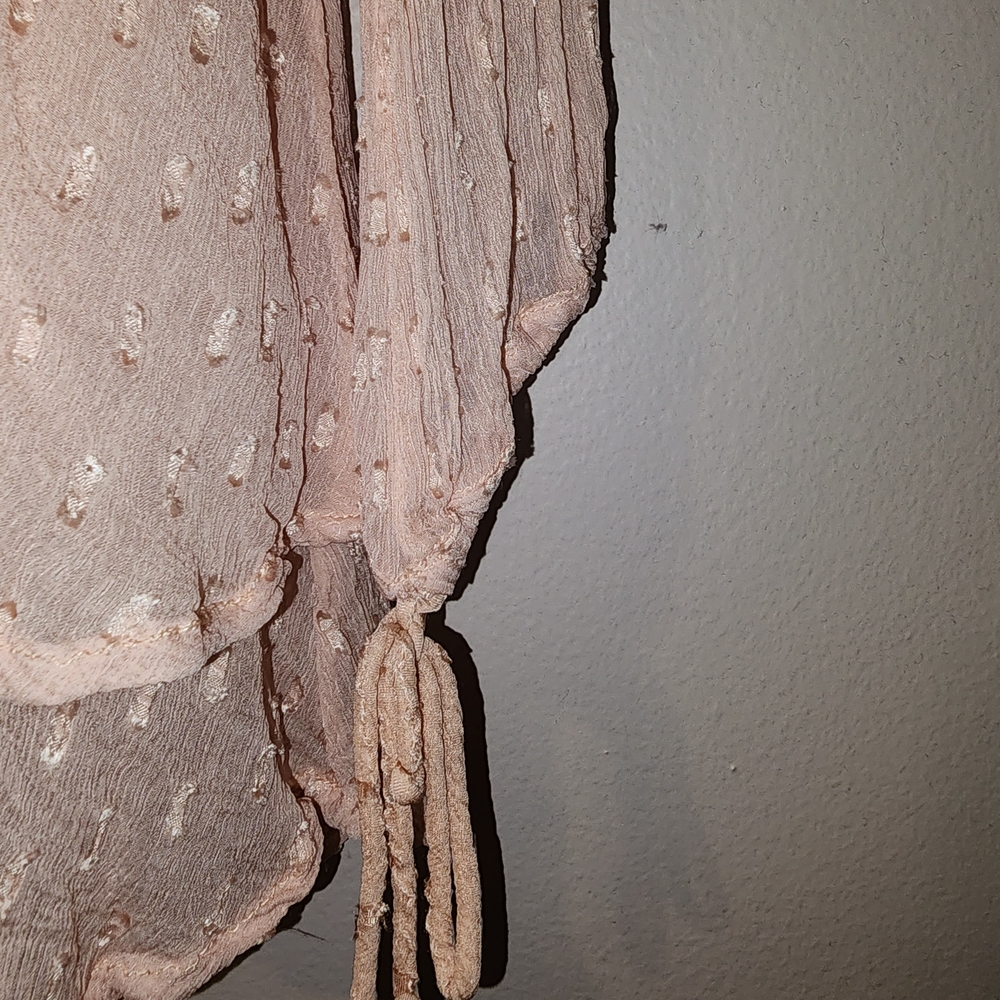 Free People Light Pink Textured Blouse - Picture 7 of 7